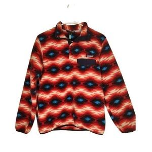 PATAGONIA Synchilla Fleece Wild Desert Aztec Print T Snap Button Pullover